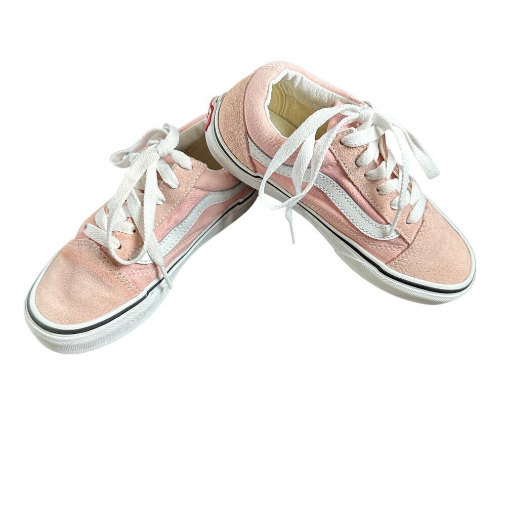 Vans Kids Pink and White Classic Old Skool Sneakers